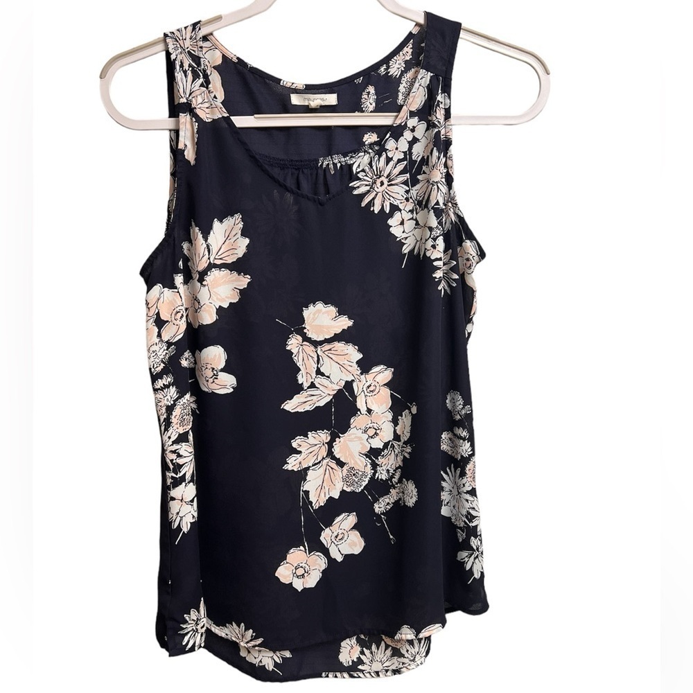 Maurices Floral Sheer Tank Top Size Small